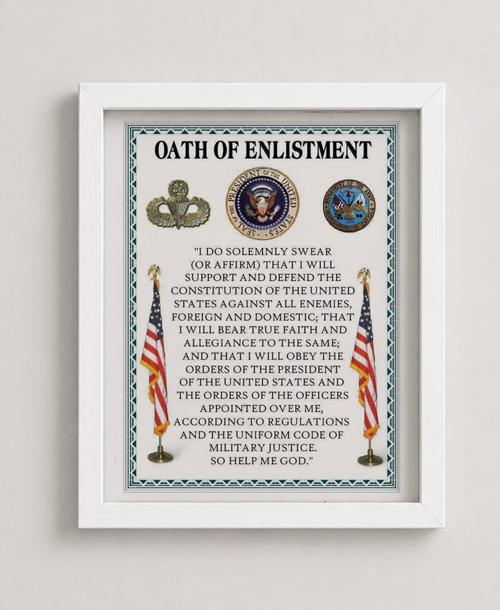 Oath of Enlistment Patriotic Wall Art