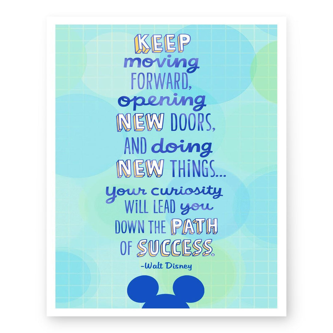 Keep Moving Forward Poster for Home Office or Motivational Wall Art