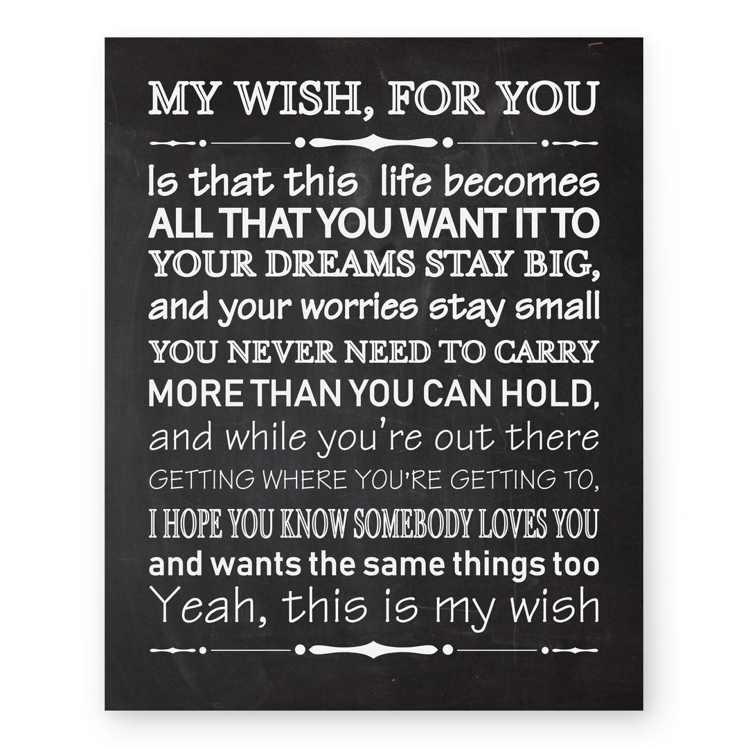 My Wish For You Inspirational Wall Art