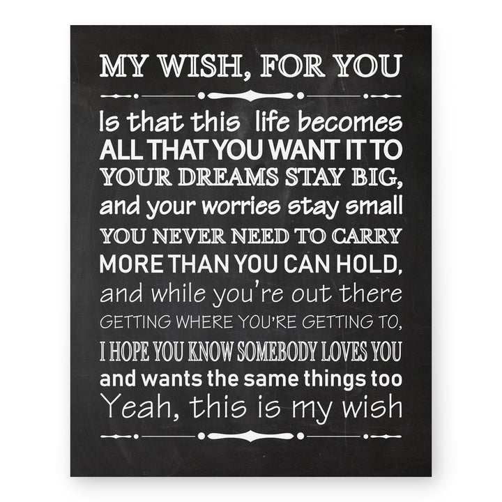 My Wish For You Inspirational Wall Art