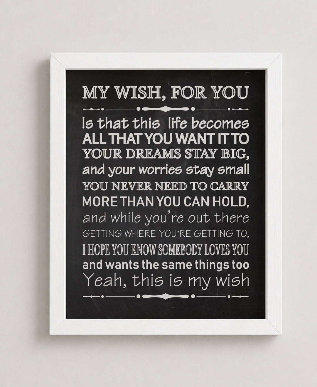 My Wish For You Inspirational Wall Art