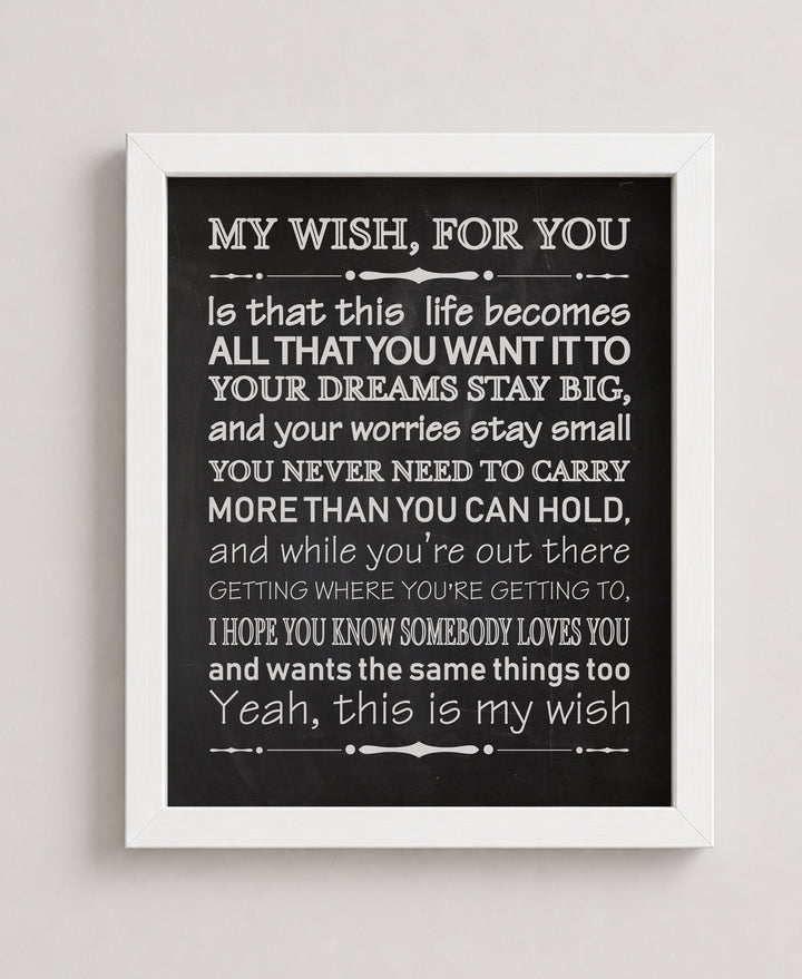 My Wish For You Inspirational Wall Art