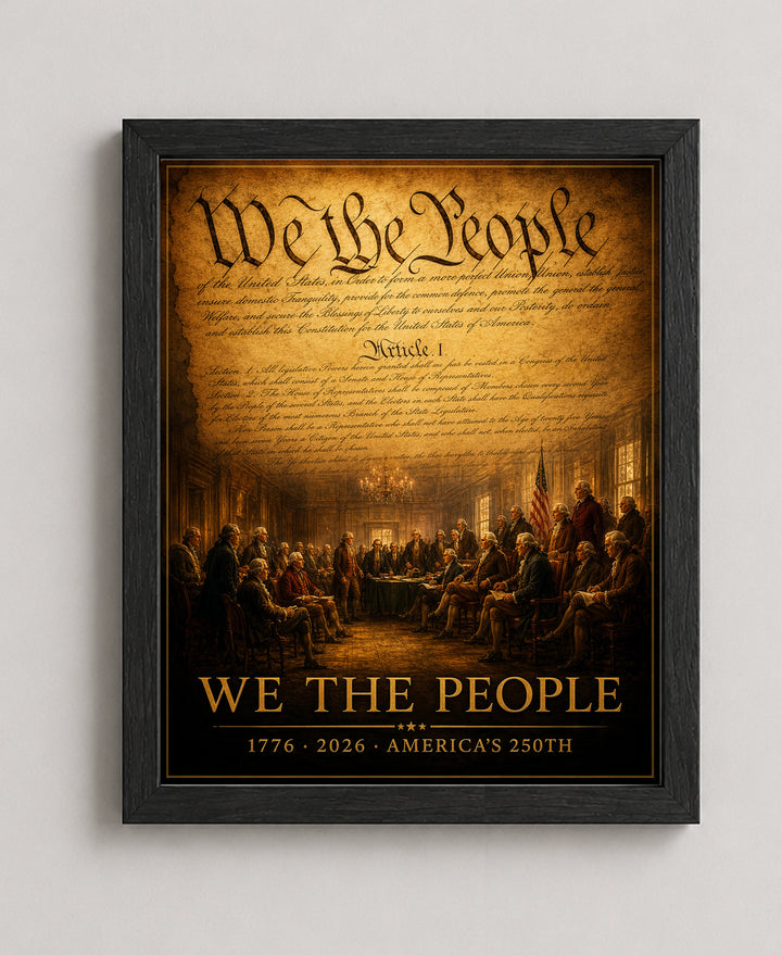We the People Constitution Patriotic Wall Art