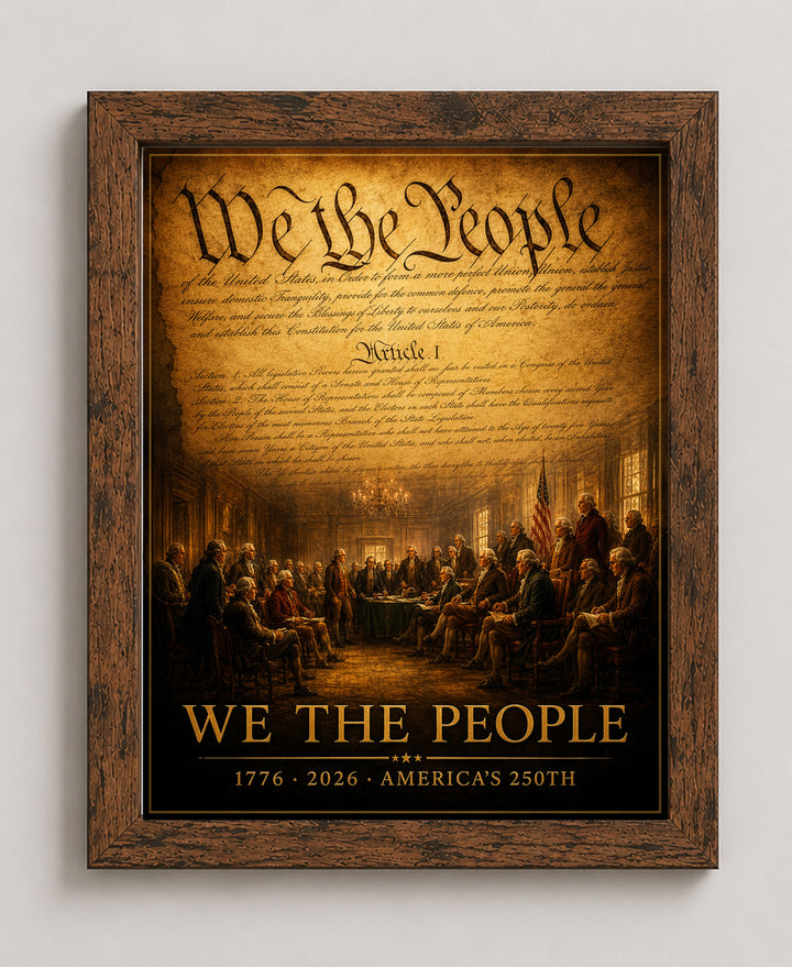 We the People Constitution Patriotic Wall Art