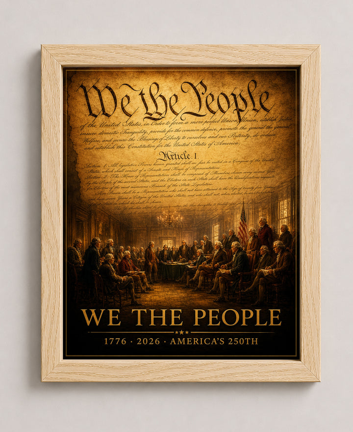 We the People Constitution Patriotic Wall Art