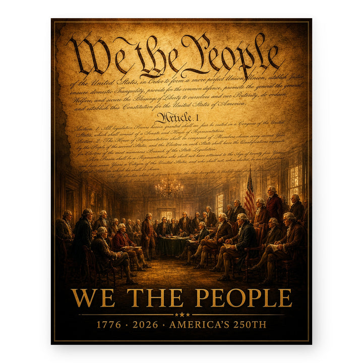 We the People Constitution Patriotic Wall Art