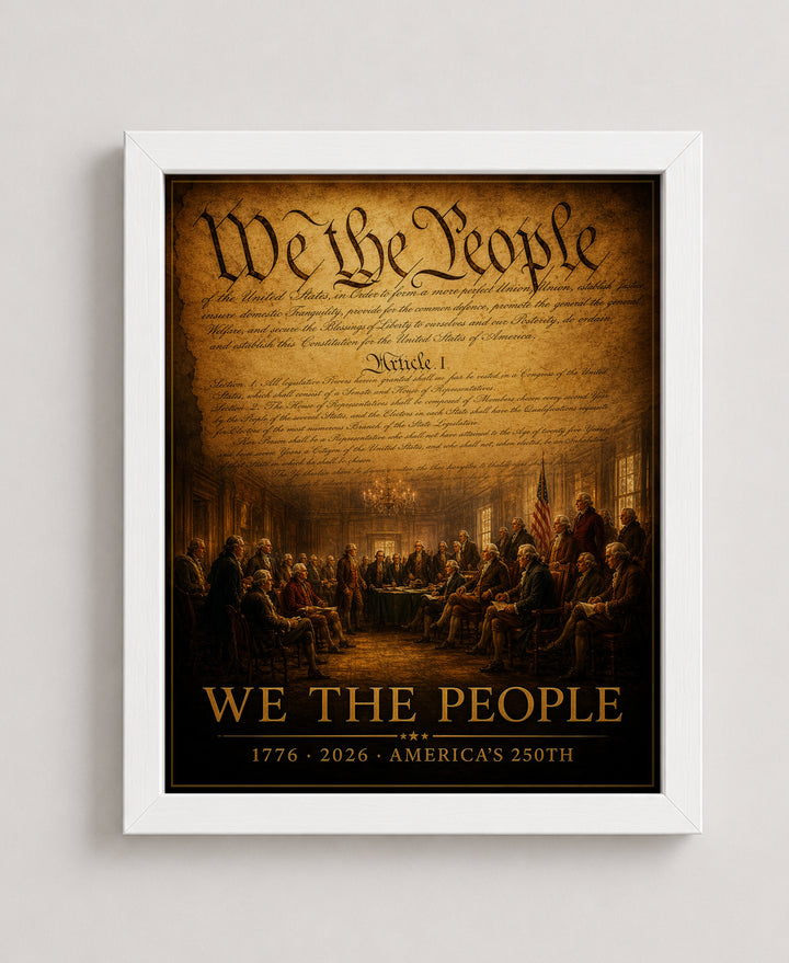 We the People Constitution Patriotic Wall Art