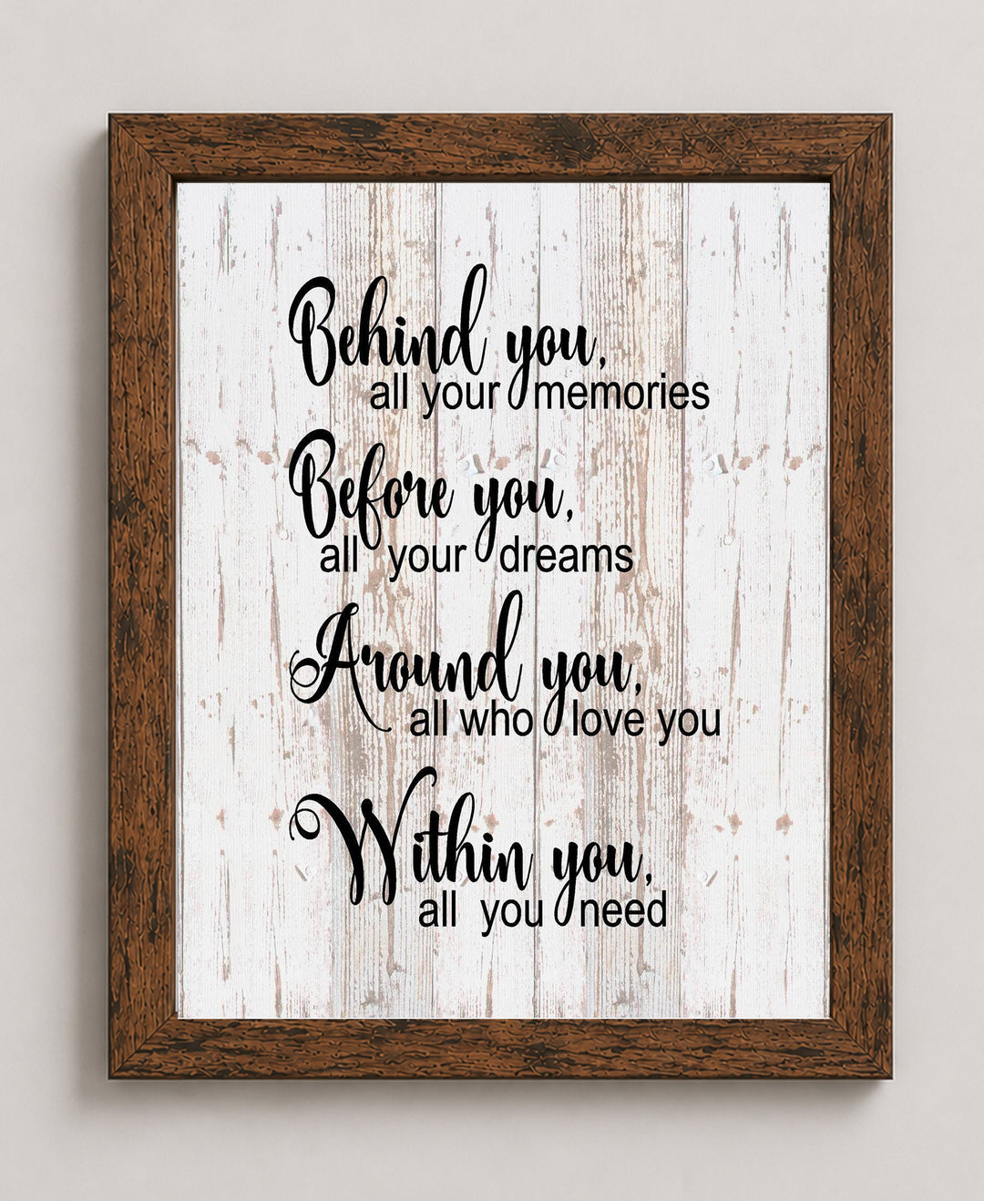 Behind Before Within You Inspirational Wall Art