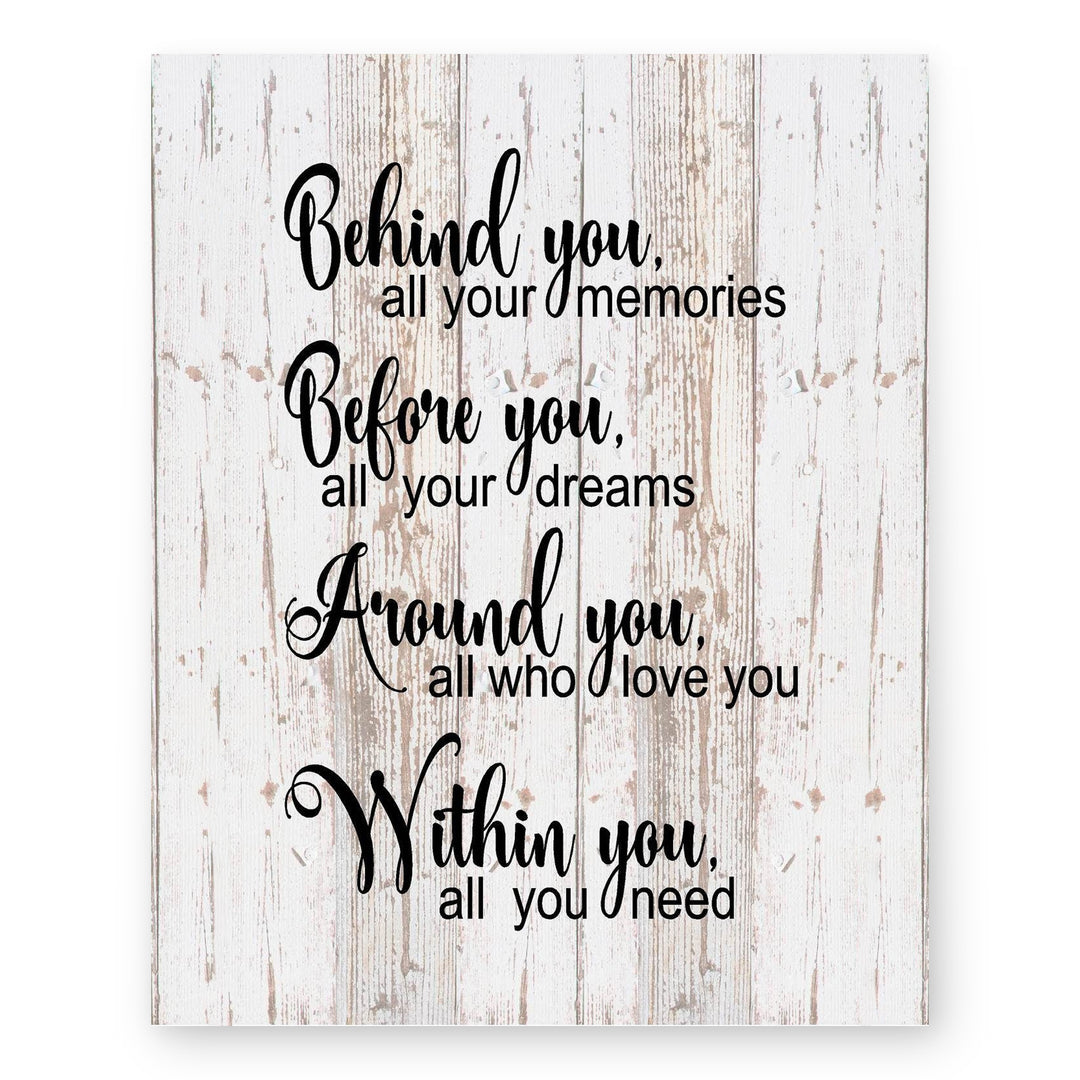 Behind Before Within You Inspirational Wall Art