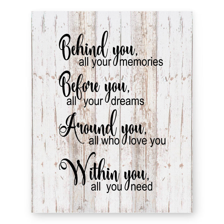 Behind Before Within You Inspirational Wall Art