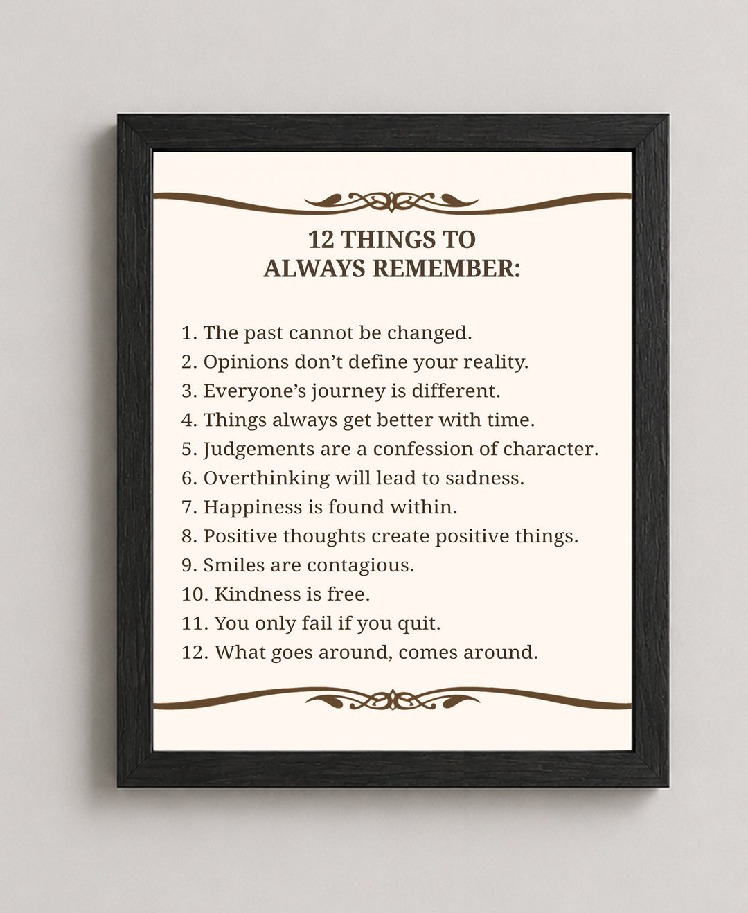12 Things To Always Remember Inspirational Wall Art