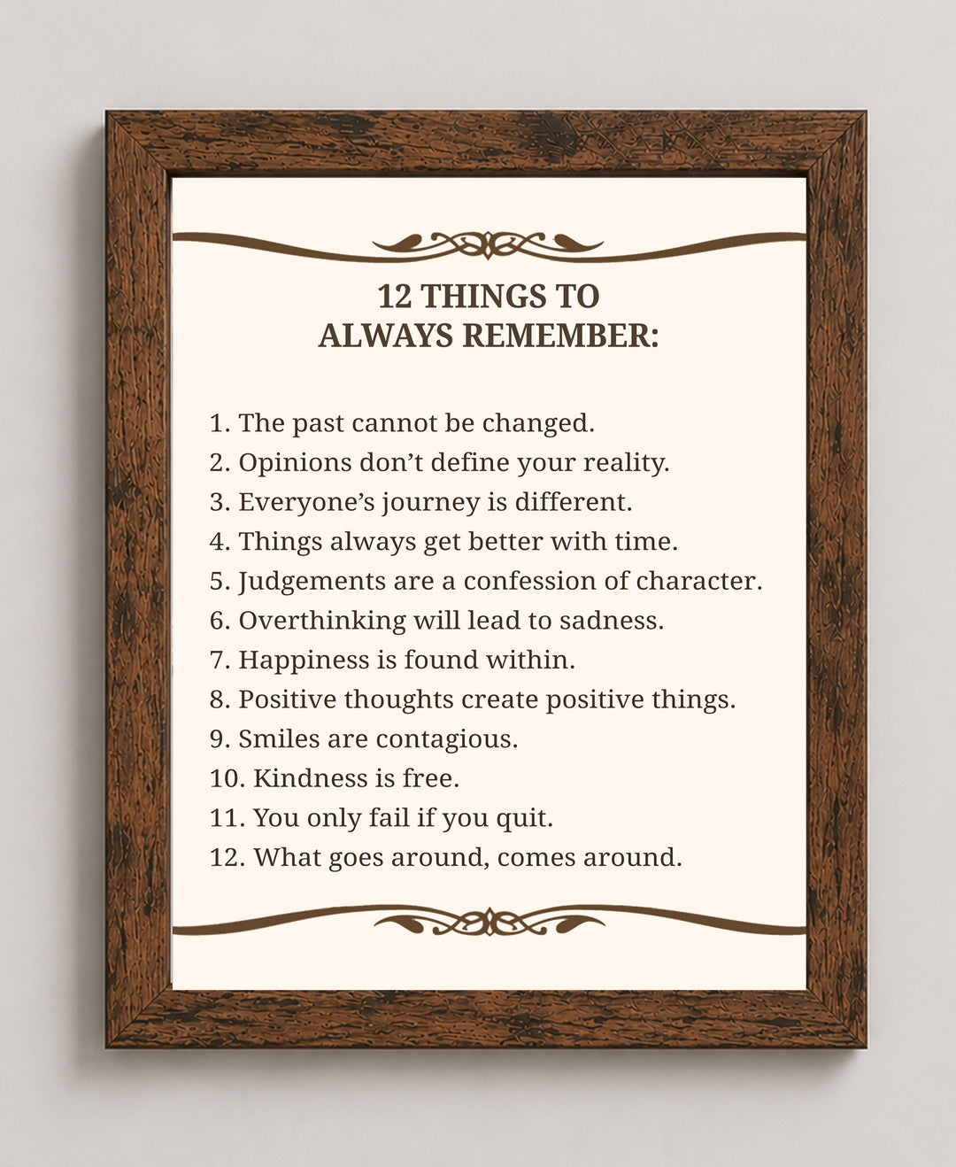 12 Things To Always Remember Inspirational Wall Art