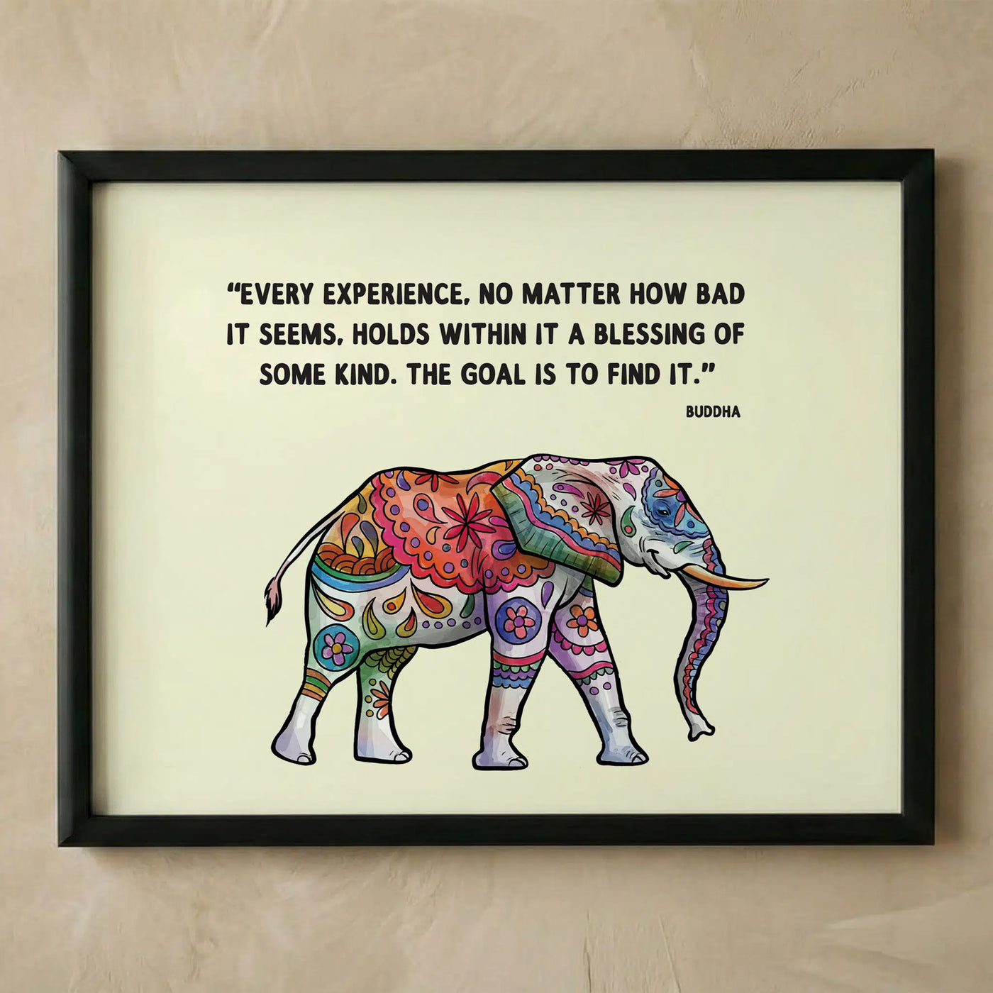 Every Experience Is A Blessing Buddha Wall Art