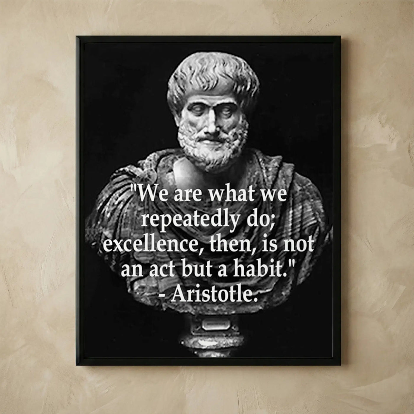 8x10 Aristotle excellence quote wall art