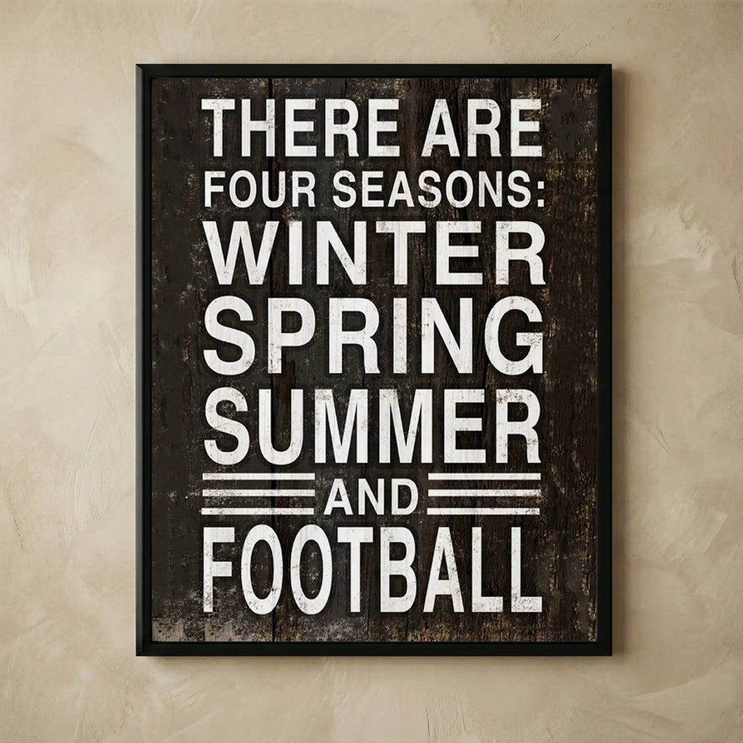 Rustic football quote wall art decor
