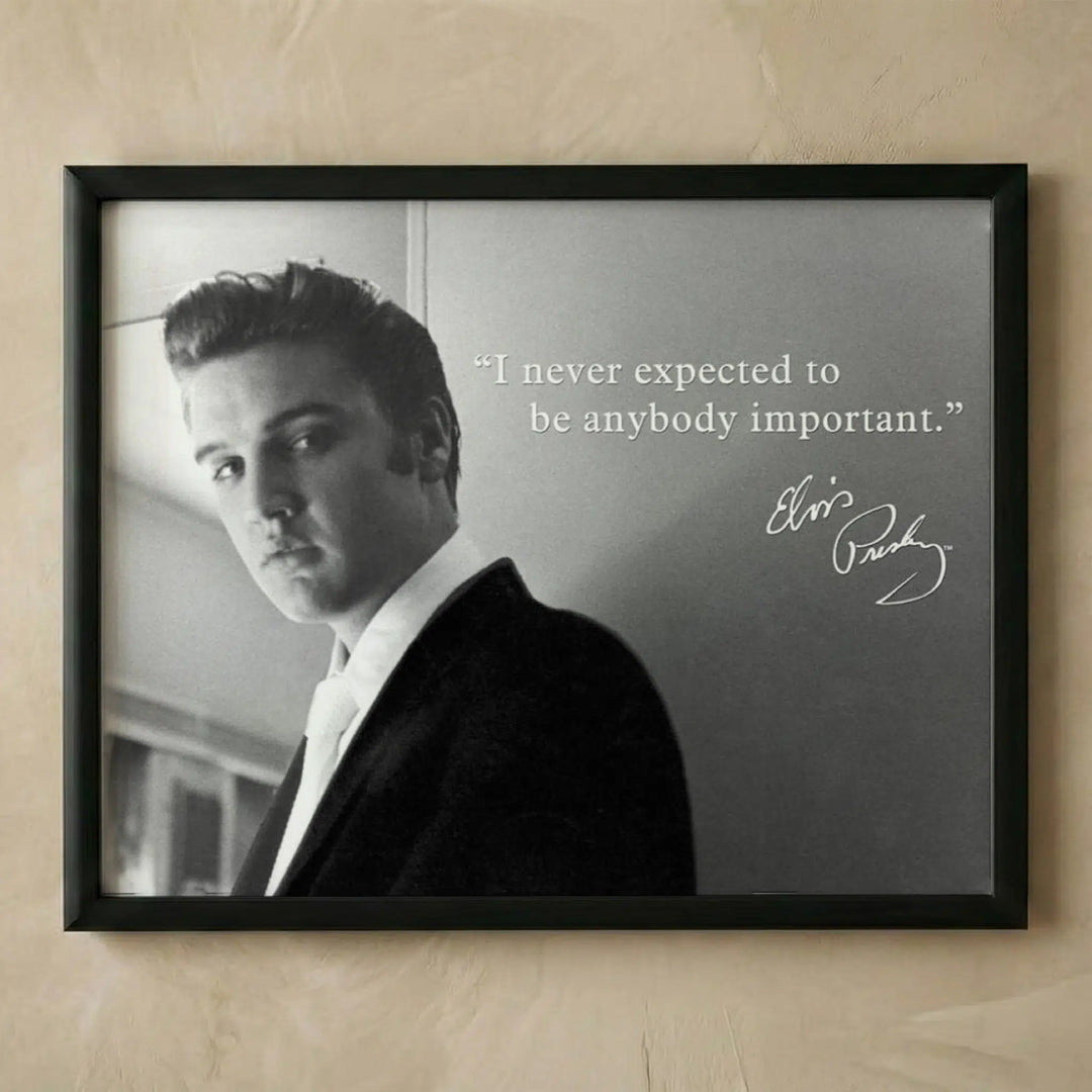 Vintage rock and roll quote poster