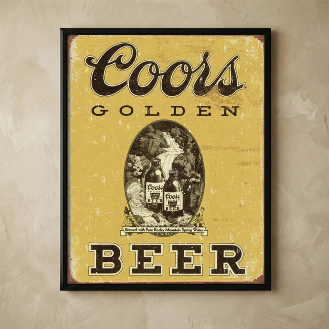 Coors Golden Beer vintage bar wall decor