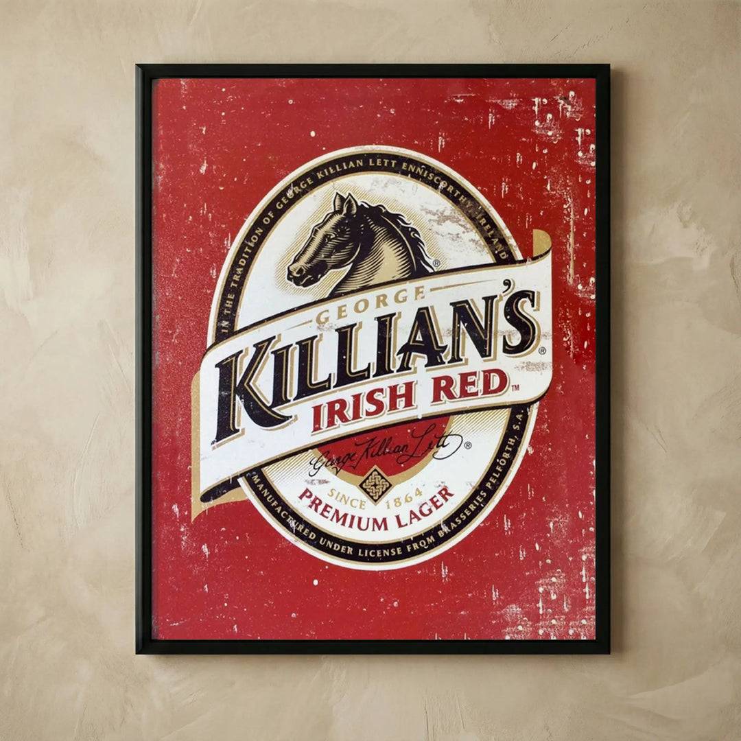 Irish Red Premium Lager Killians Beer vintage sign