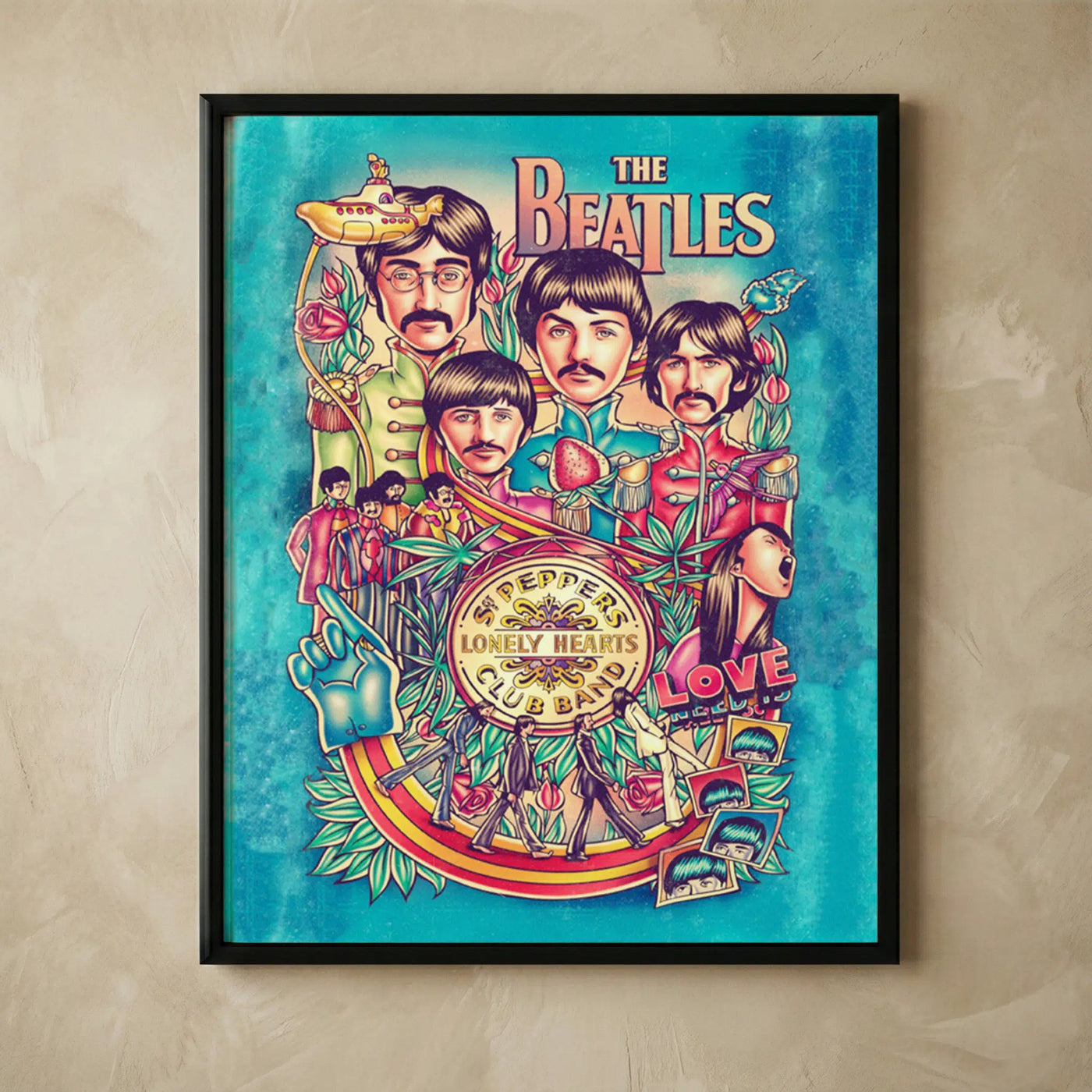 Sgt. Pepper's Band music poster unframed
