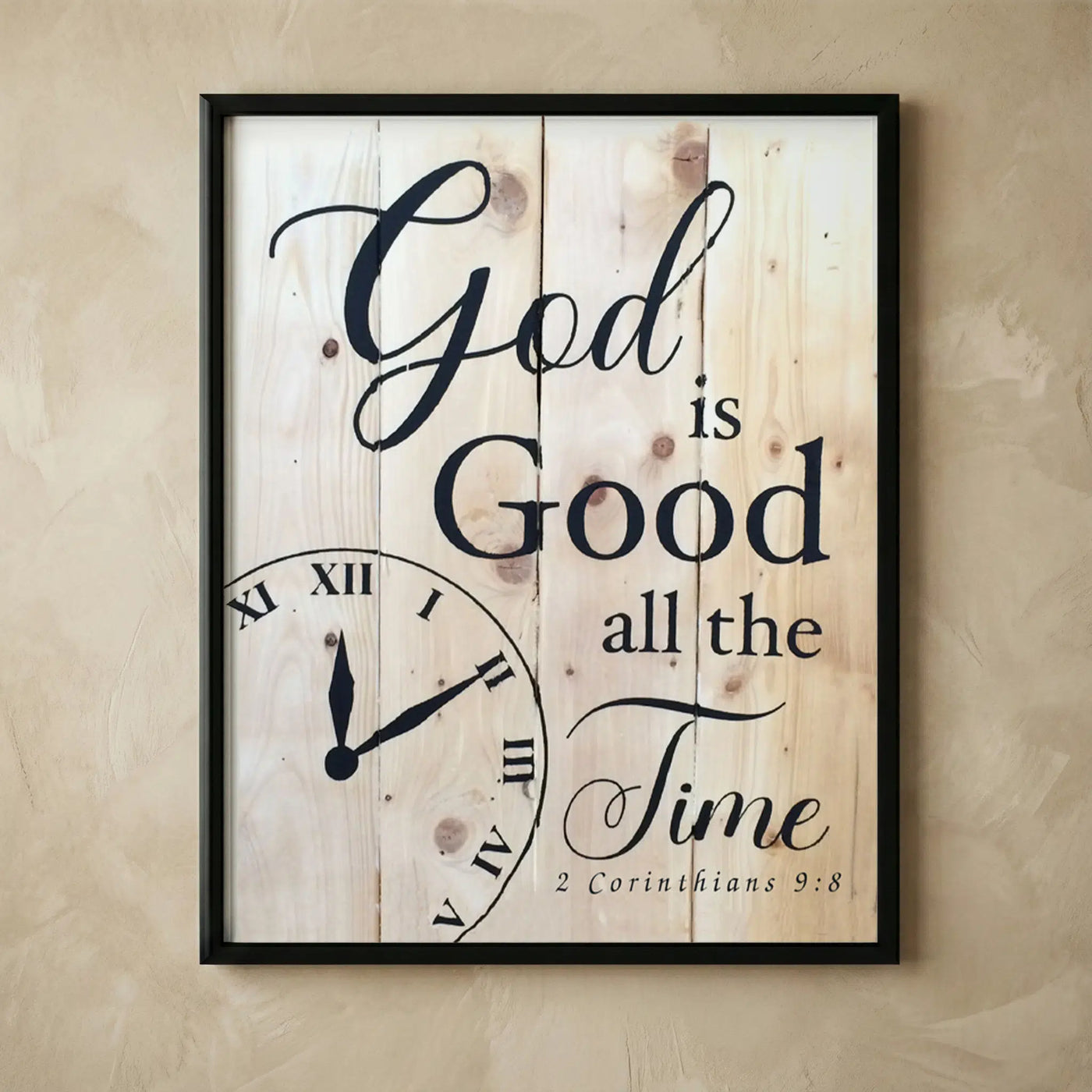 God Is Good rustic Christian wall art print