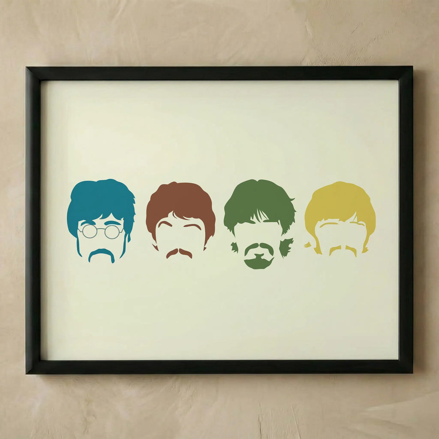 The Beatles music silhouette wall art poster