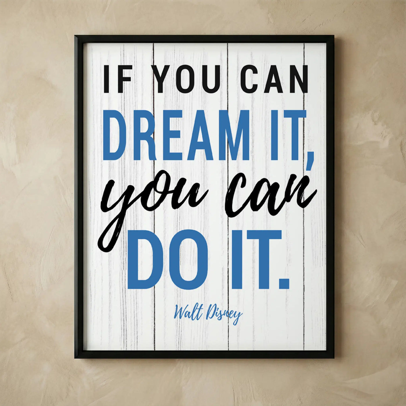 Walt Disney inspirational quote wall art
