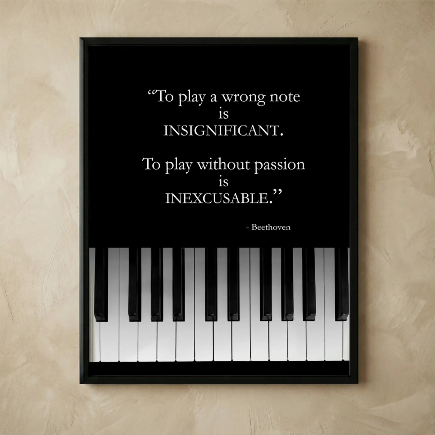 Beethoven piano quote motivational print