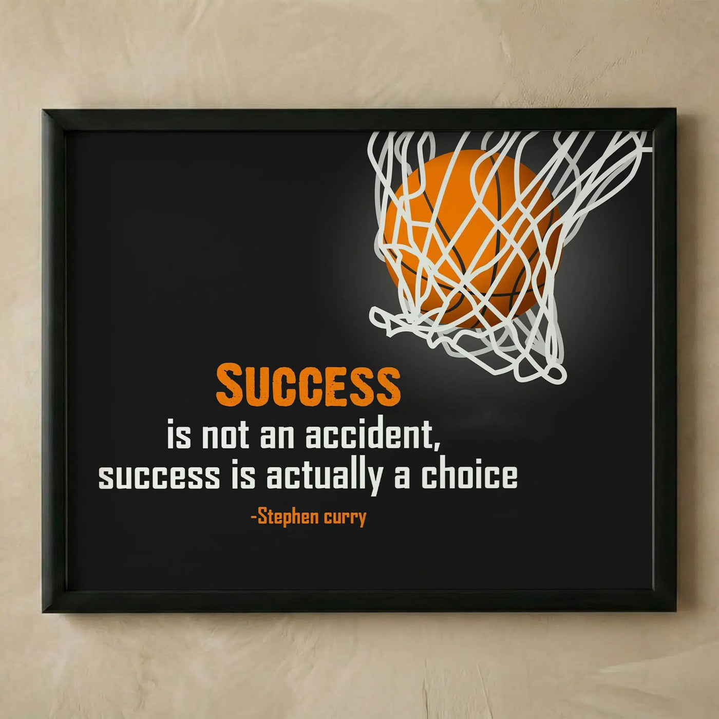 Stephen Curry success motivational quote poster