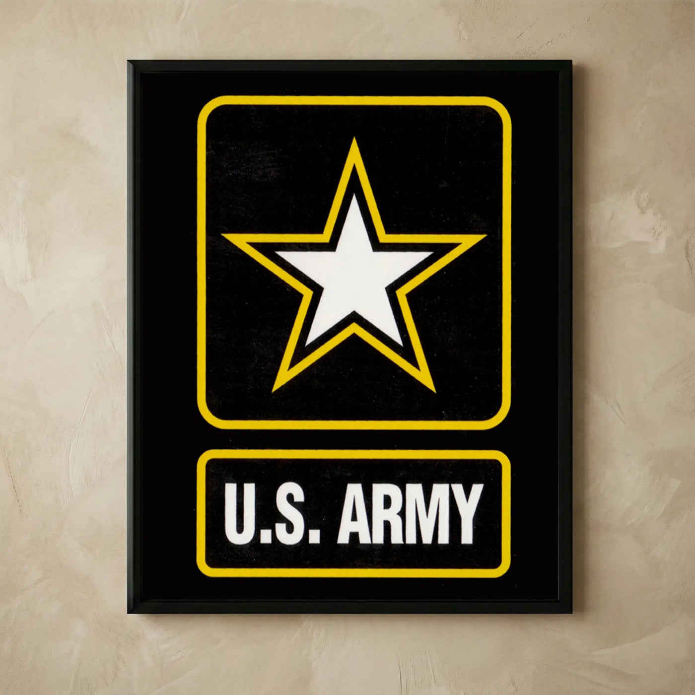 Rustic military star patriotic wall art print