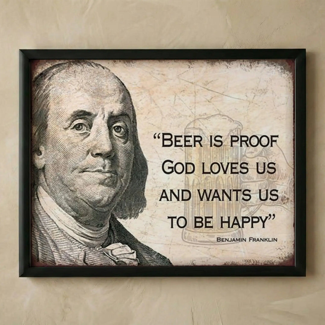 Ben Franklin humorous vintage wall art print