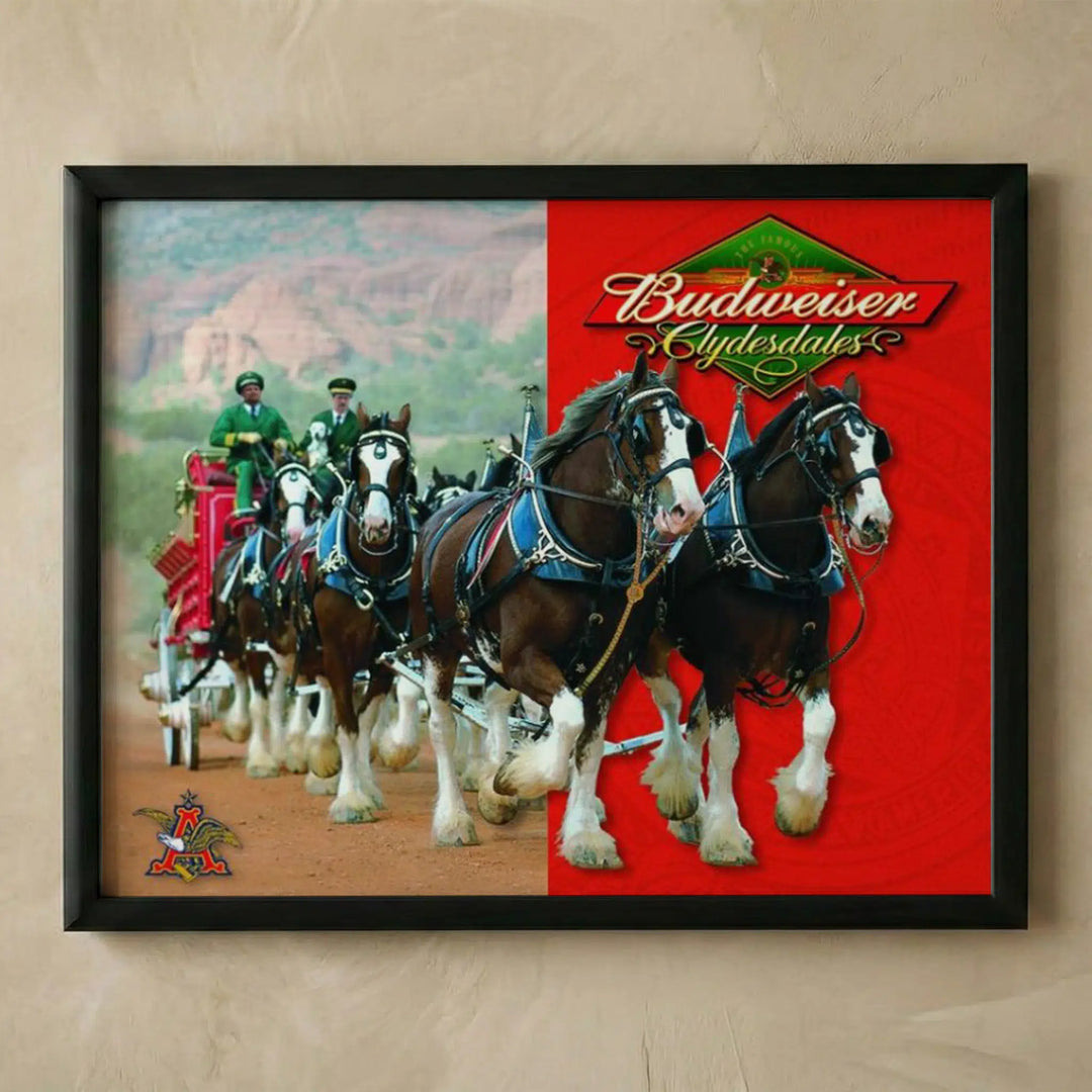 Budweiser Clydesdales vintage horse wall art
