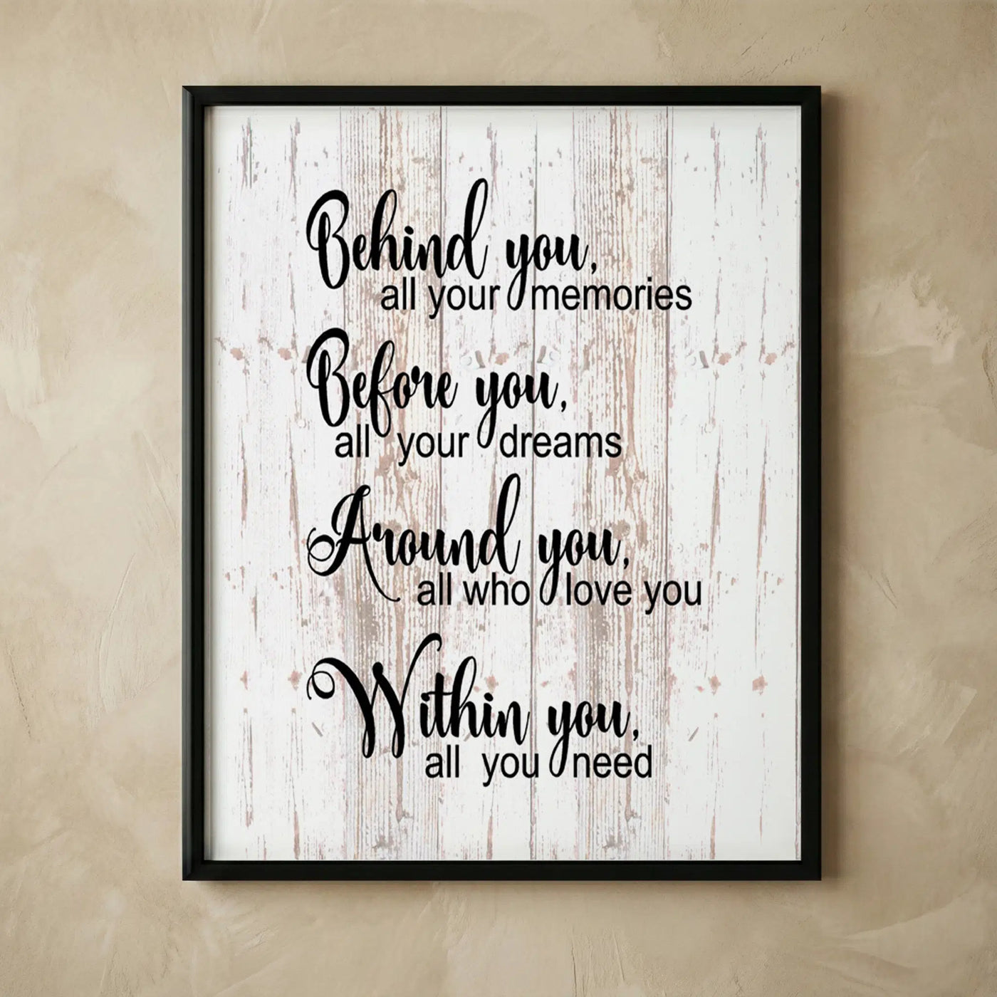 Inspirational distressed wood Bible wall print
