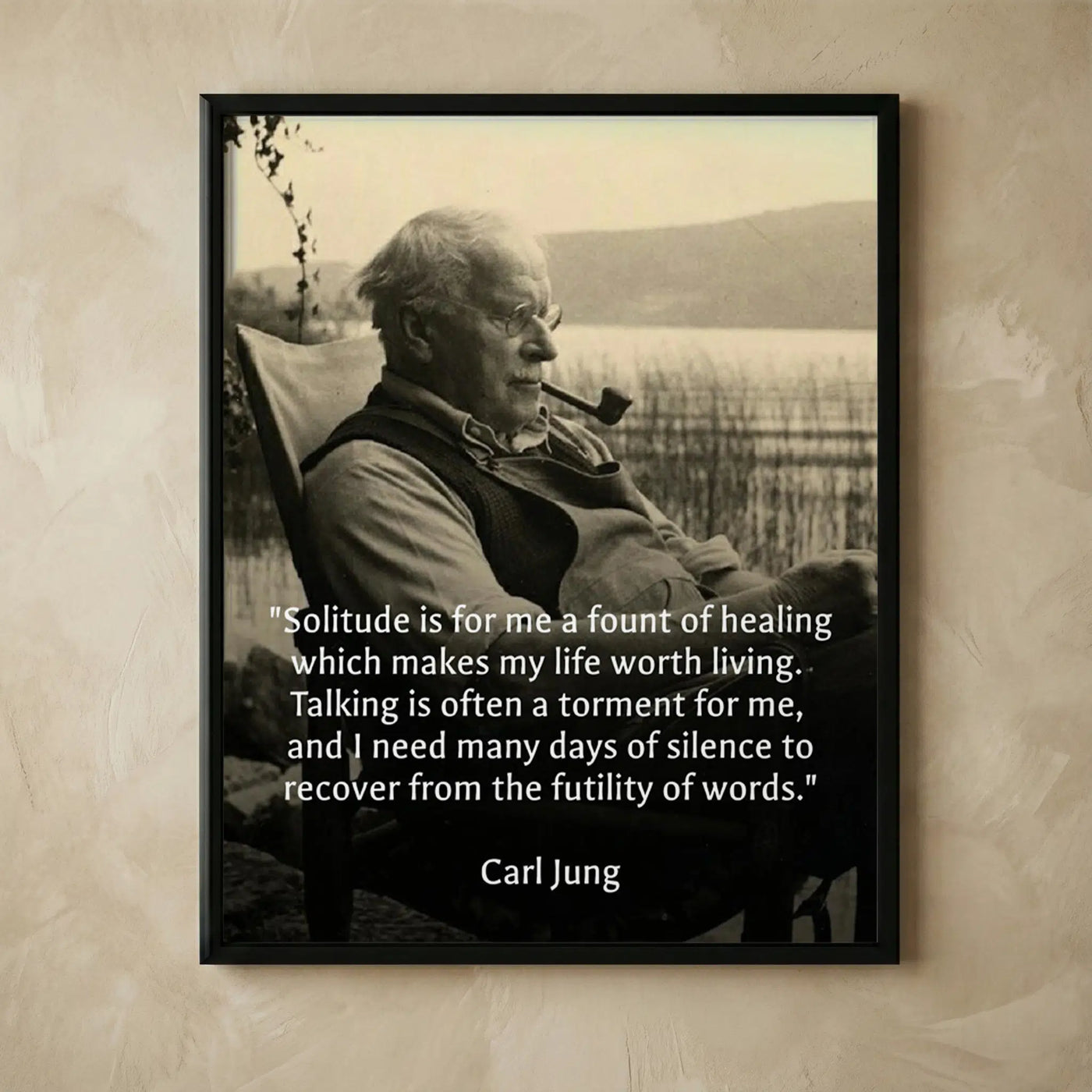 Carl Jung inspirational solitude wall art