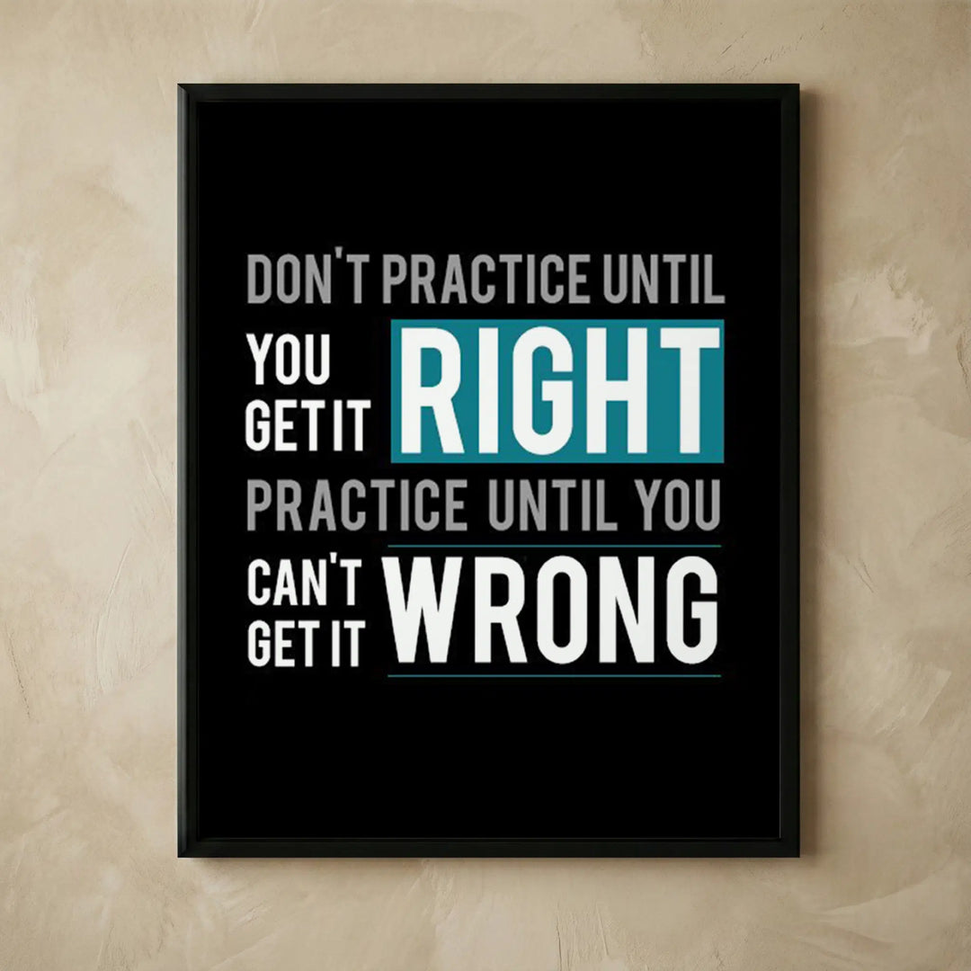 Motivational typographic wall art print