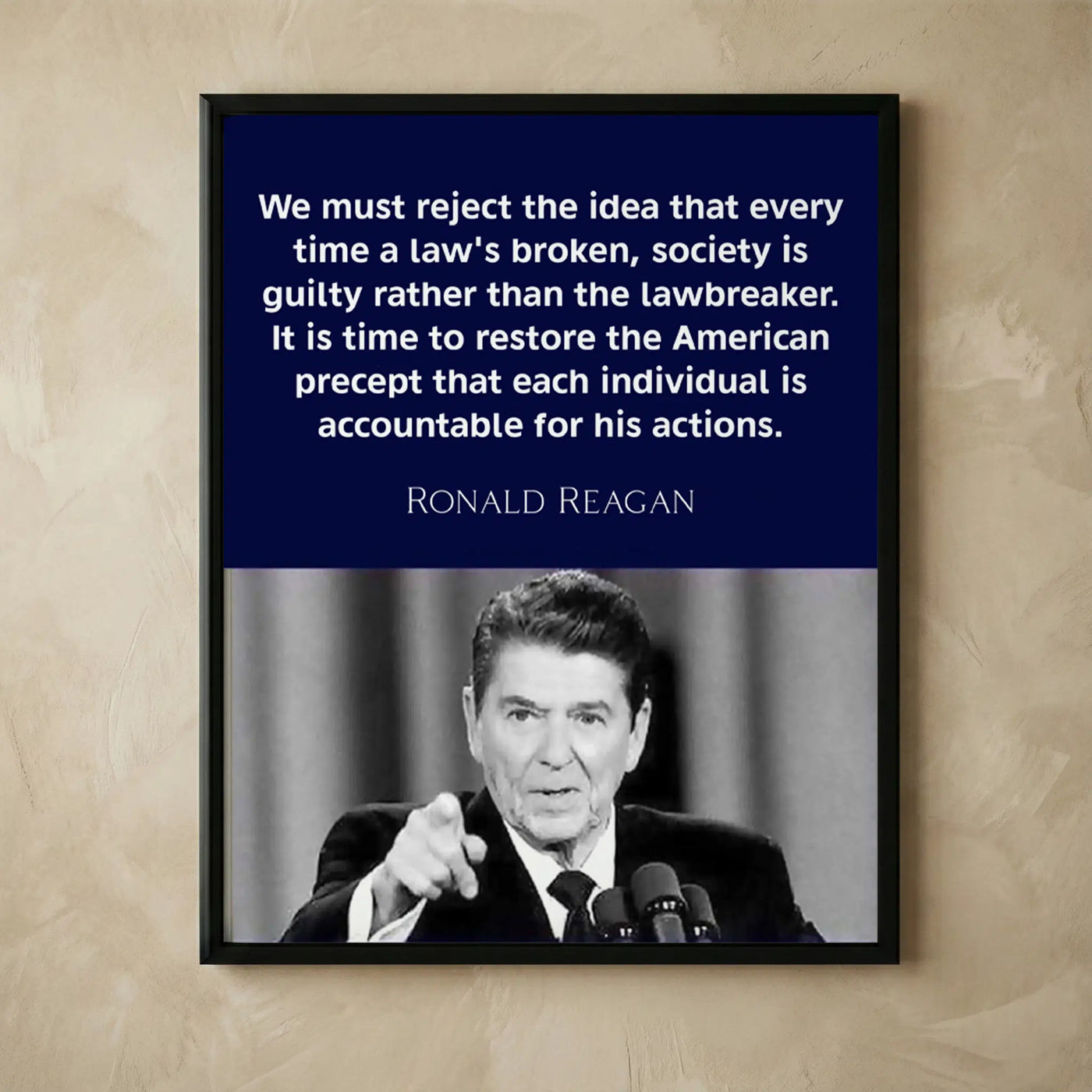 Ronald Reagan patriotic motivational wall art