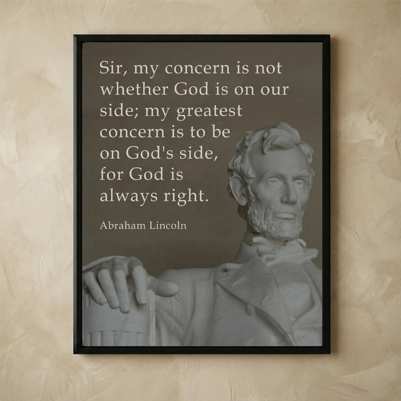Abraham Lincoln patriotic quote wall art print