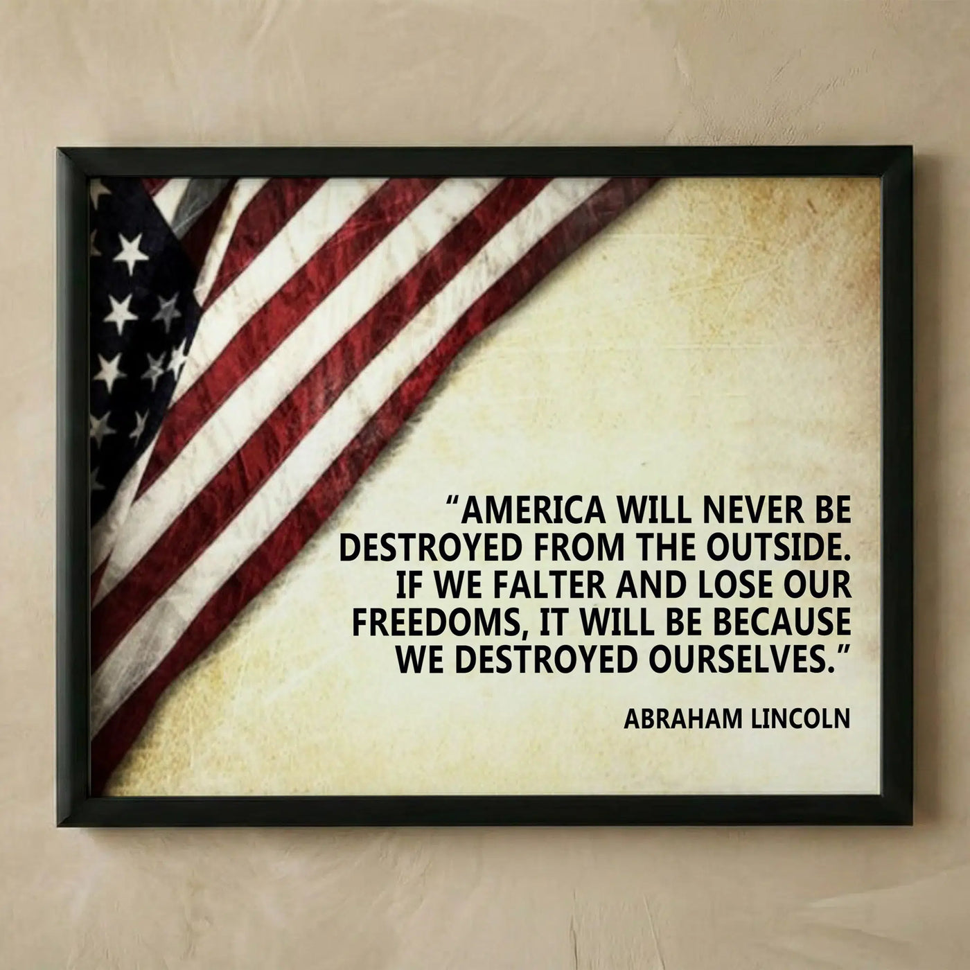 Abraham Lincoln patriotic vintage wall art
