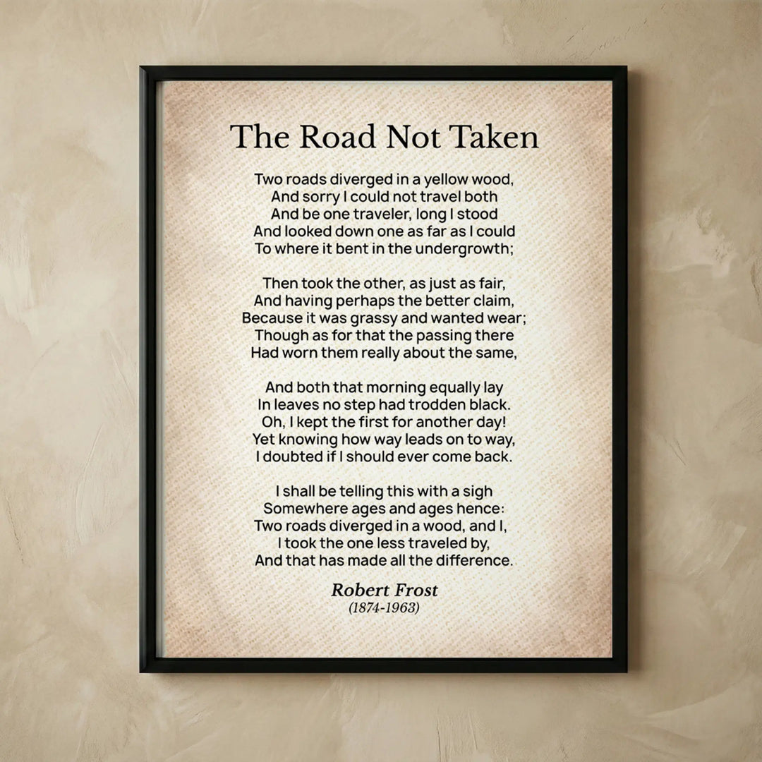 The Road Not Taken Robert Frost print