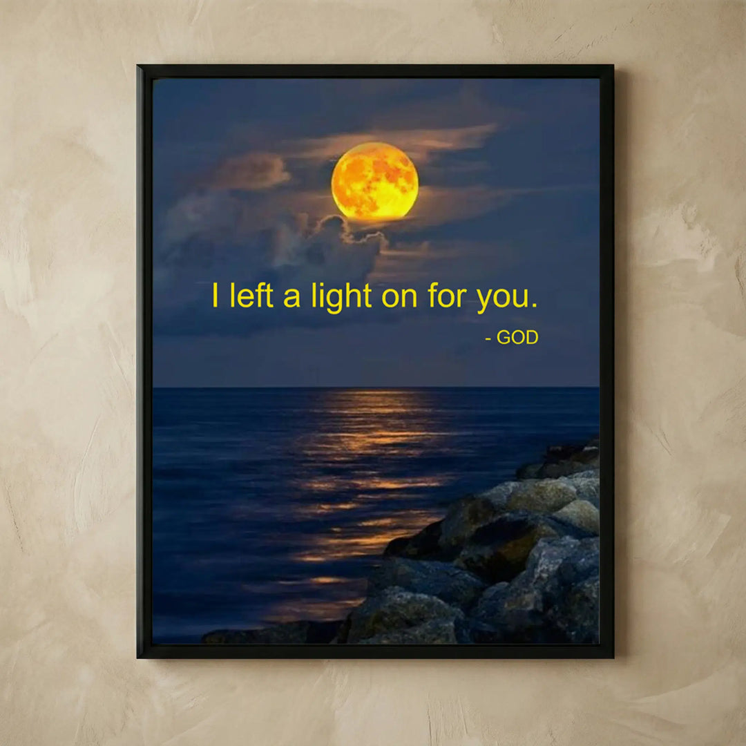 Spiritual moonlight themed wall art print