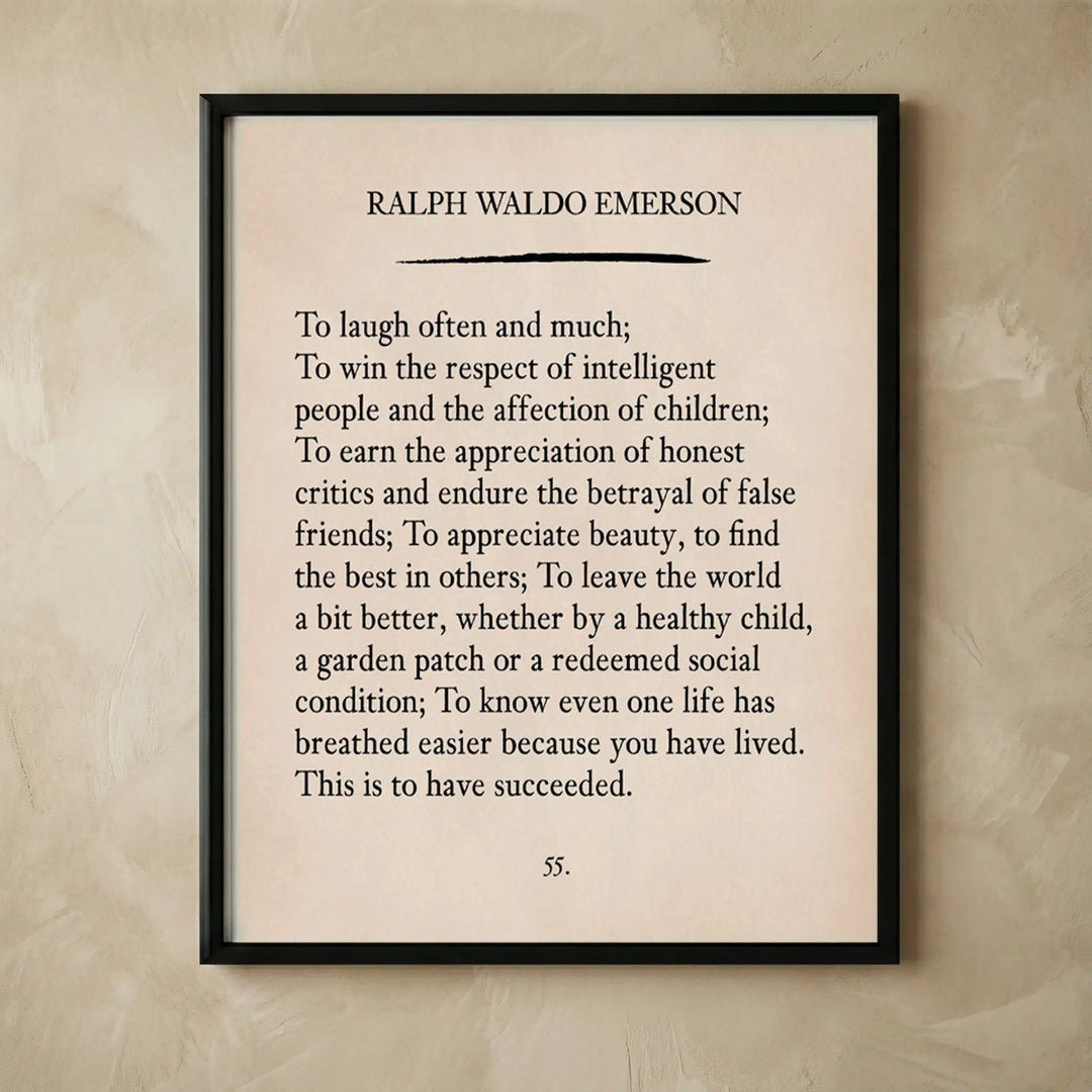 Ralph Waldo Emerson Motivational Wall Art Print
