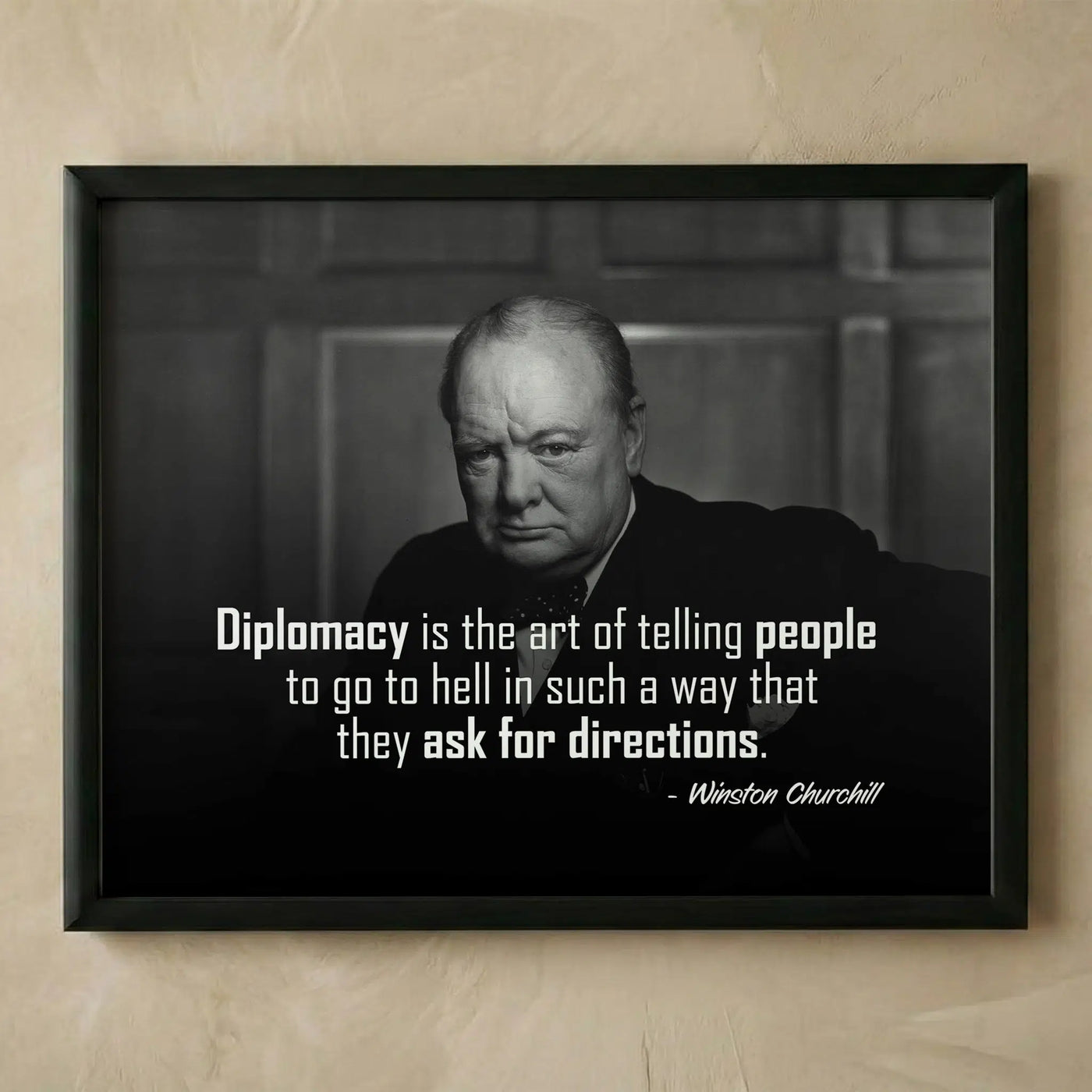Winston Churchill motivational quotes wall art