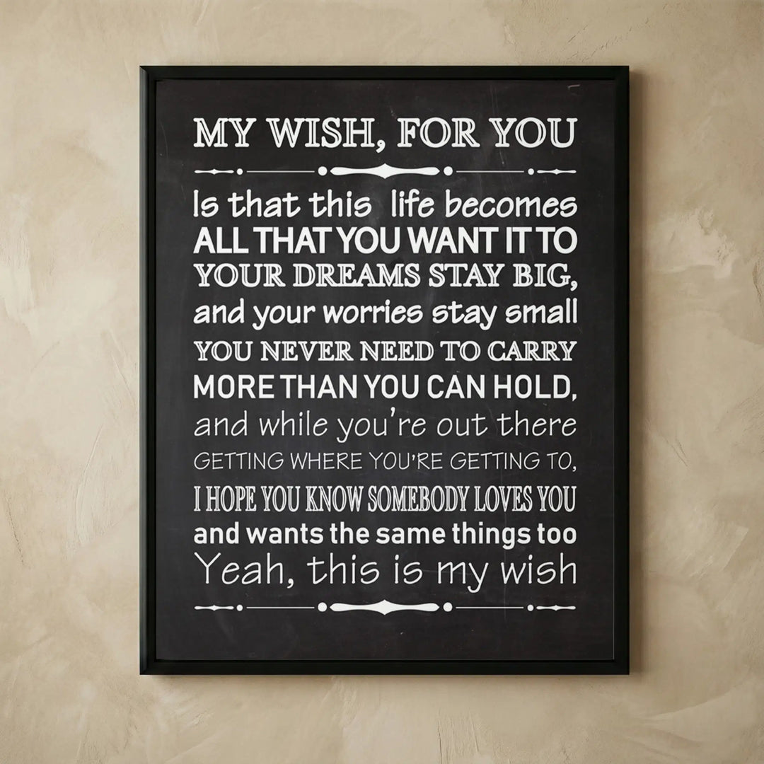 Inspirational my wish for you typography print