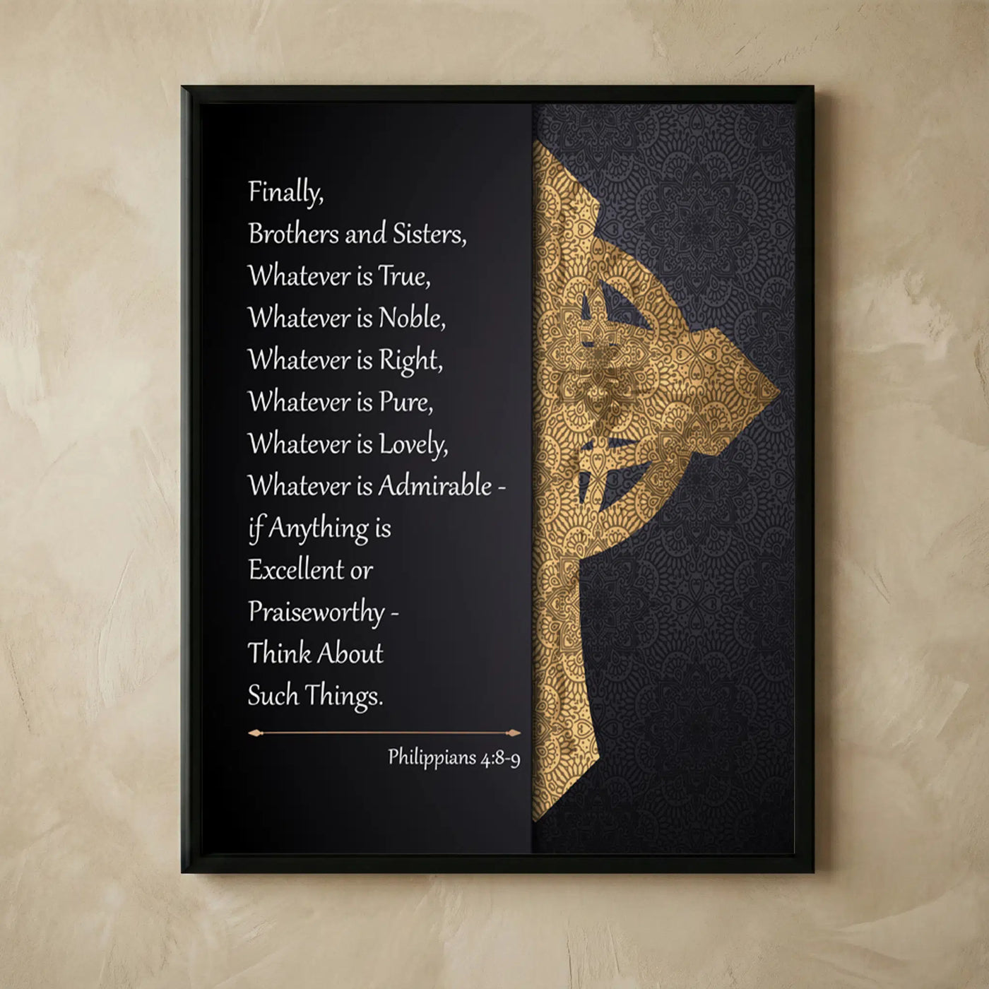 Phillippians Bible Verse modern scripture print