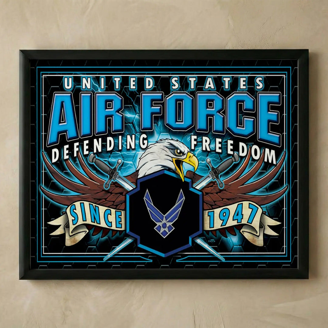Vintage U.S. Air Force War Eagle military print