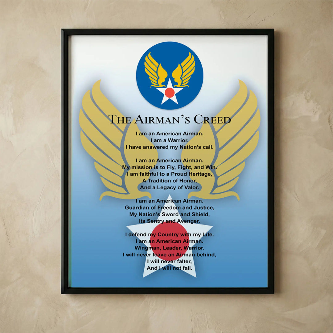Airman's Creed US Air Force wall art print