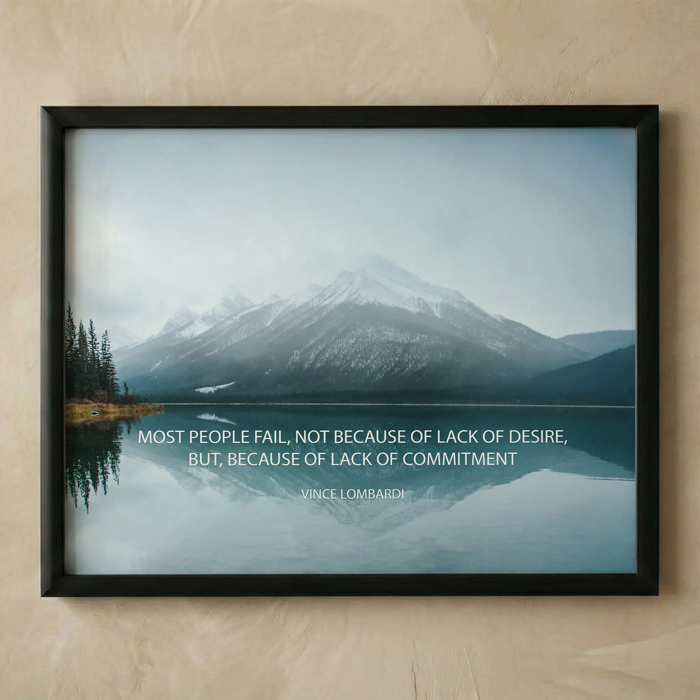 Vince Lombardi motivational quote wall art