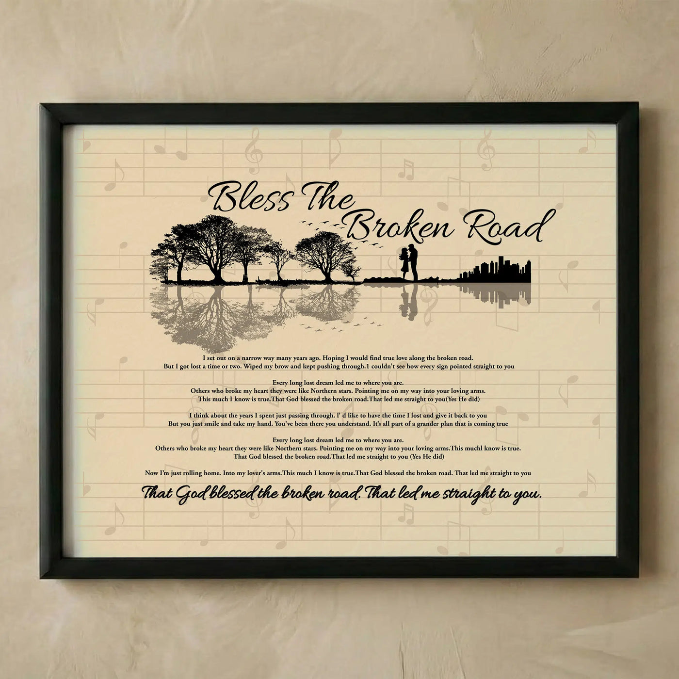 Bless the Broken Road inspirational music print