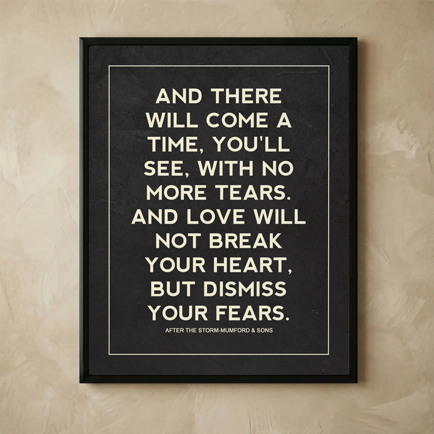 Mumford & Sons song lyric music wall art