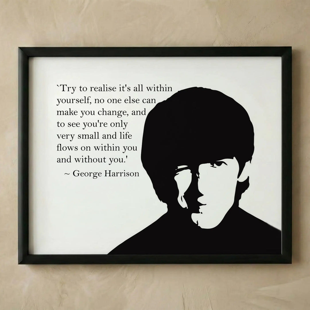 George Harrison song lyric modern wall art