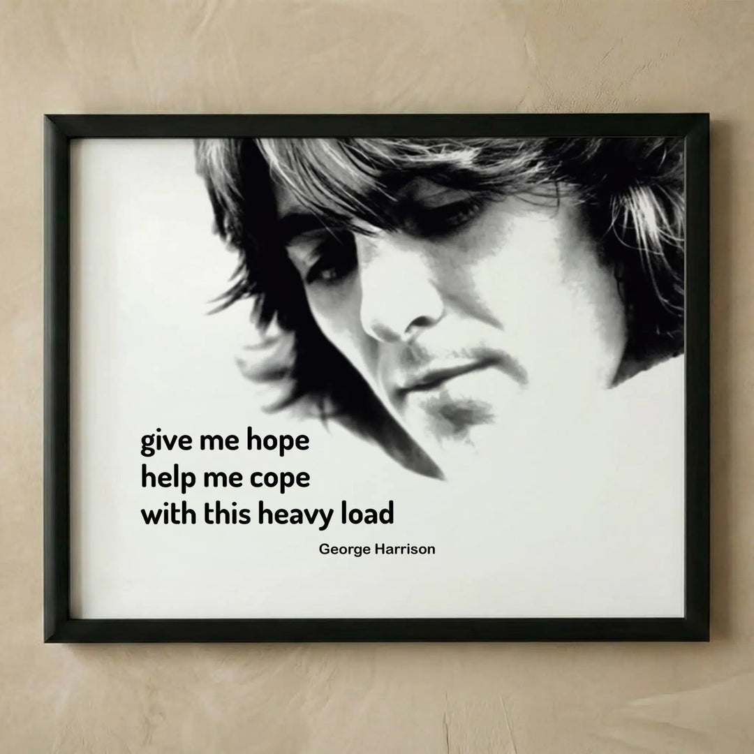 George Harrison silhouette music wall art poster